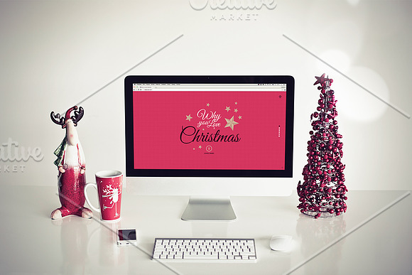 ❄ Christmas ❄ 4 photo mockups in Mobile & Web Mockups - product preview 1