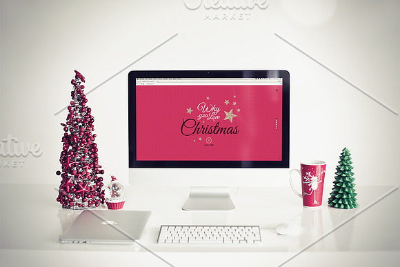 ❄ Christmas ❄ 4 photo mockups in Mobile & Web Mockups - product preview 3