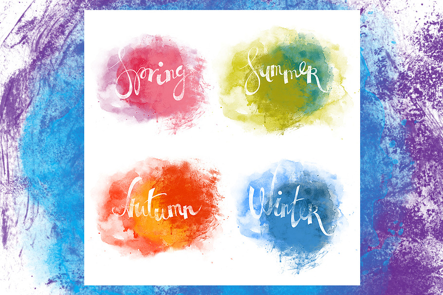 Four seasons | lettering | JPEG