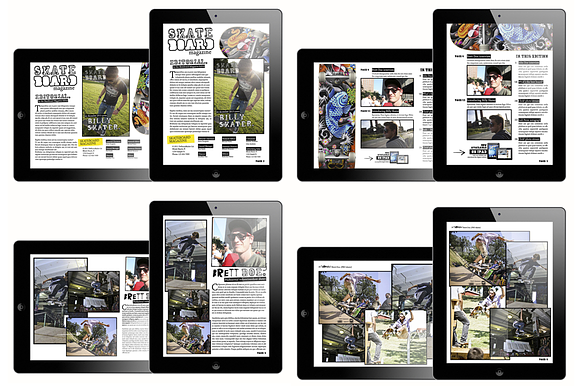 Skateboard Magazine iPad Template in Magazine Templates - product preview 1