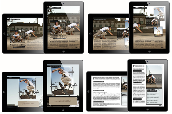 Skateboard Magazine iPad Template in Magazine Templates - product preview 2
