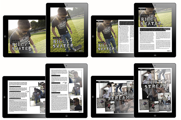 Skateboard Magazine iPad Template in Magazine Templates - product preview 3
