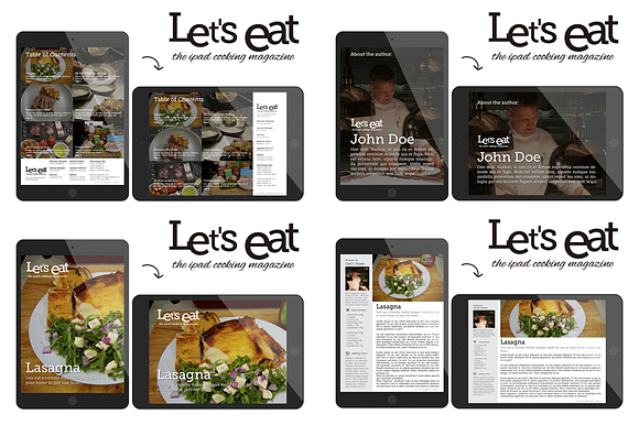 Cooking iPad Magazine Template in Magazine Templates - product preview 1