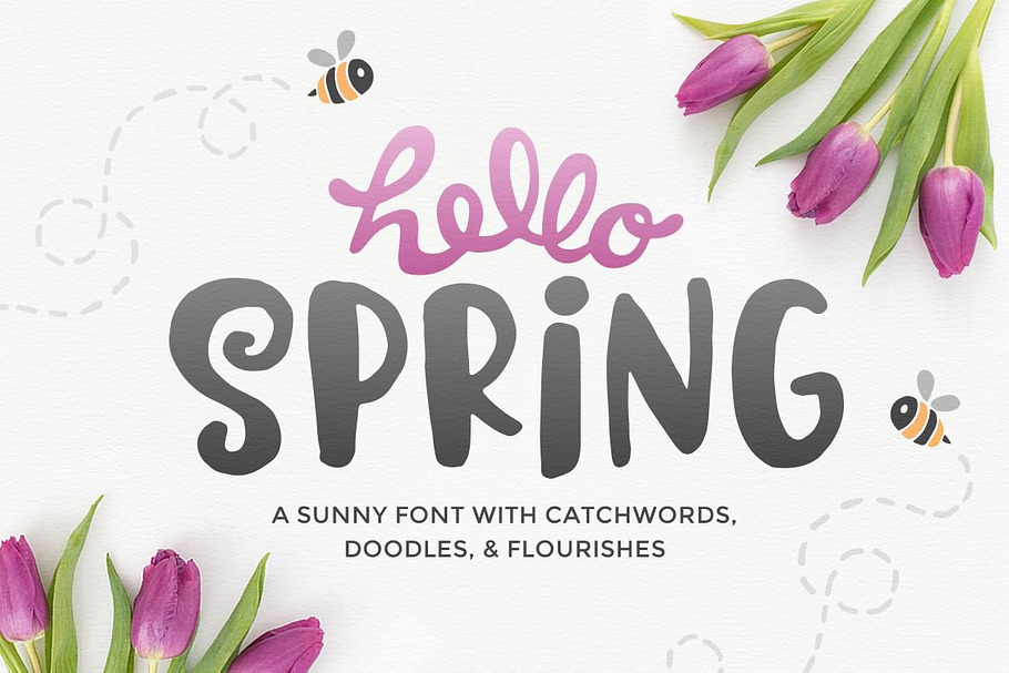 Hello Spring Font in Display Fonts - product preview 8