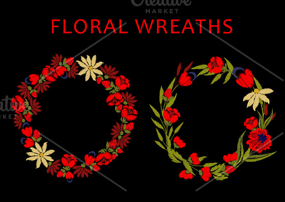 Floral embroidery in Illustrations - product preview 3