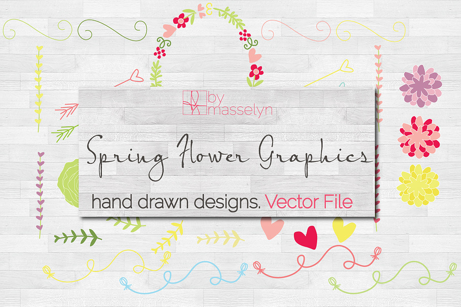 Spring Flowers Graphics - Vector in Illustrations - product preview 8