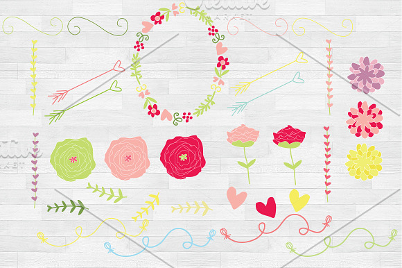 Spring Flowers Graphics - Vector in Illustrations - product preview 1