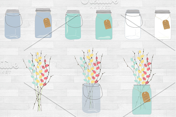 Mason Jars Doodle Pack - PNG in Illustrations - product preview 1