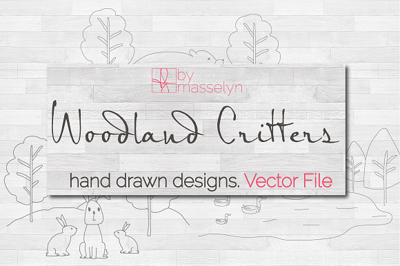 Woodland Critters - Vector in Illustrations - product preview 1