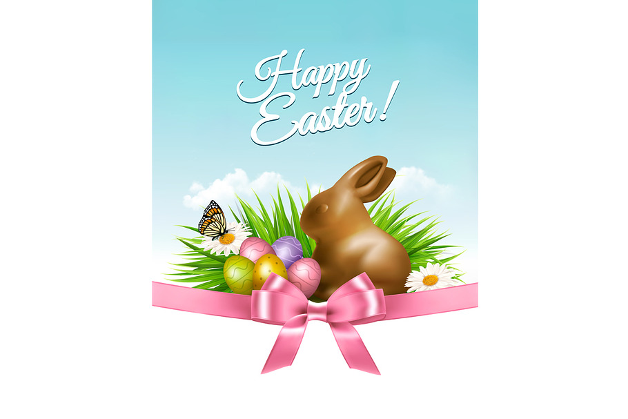 Spring Easter background in Illustrations - product preview 8