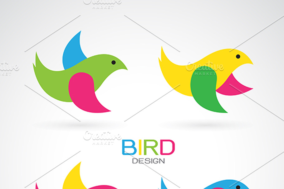 Set of vector bird design icons. in Graphics - product preview 8