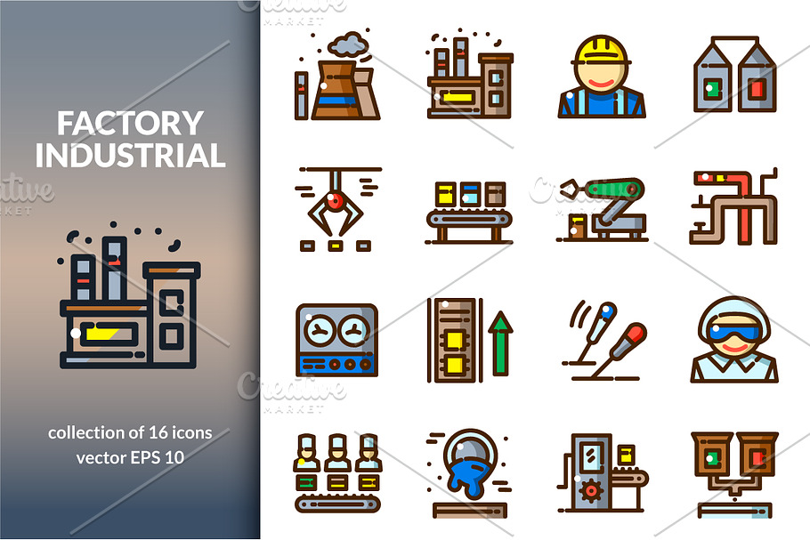 Factory in Illustrations - product preview 8