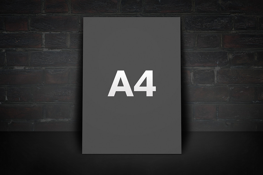 Vertical Flyer Mockup (A4+A5+Letter) in Print Mockups - product preview 8