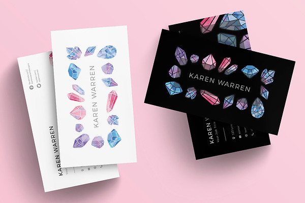 Gemstones Business Card Template