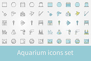 Aquarium icons set