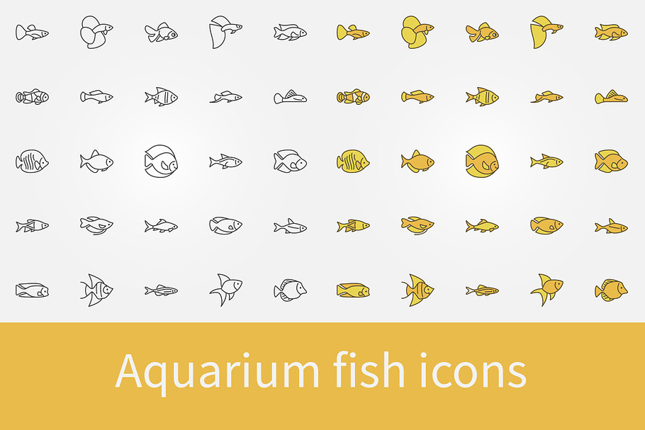 Aquarium fish icons in Icons - product preview 8
