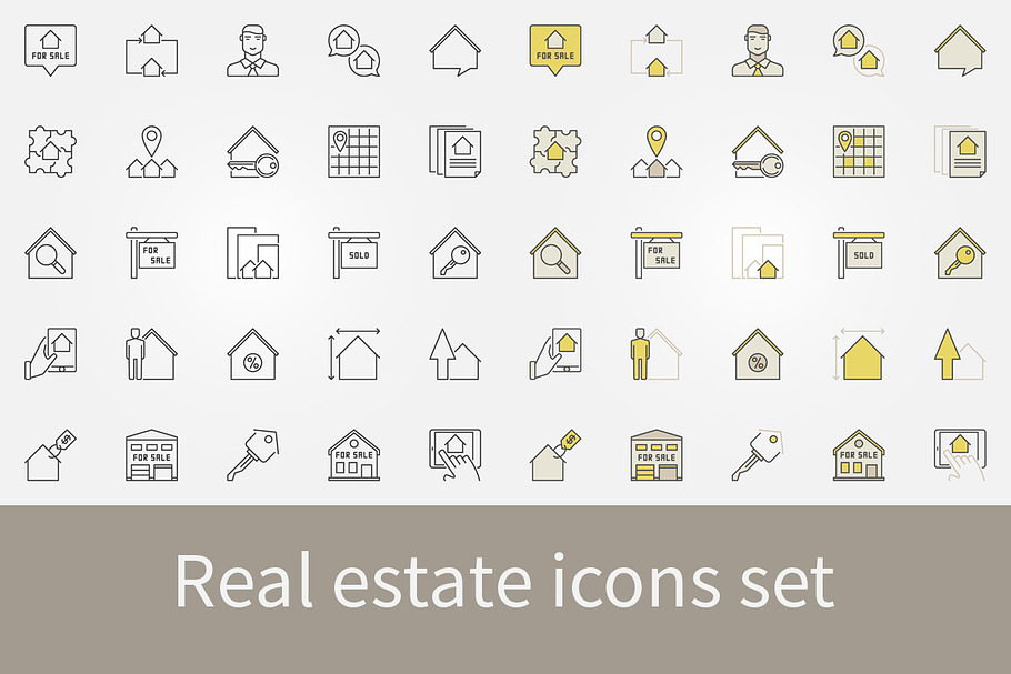 Real estate icons set in Icons - product preview 8