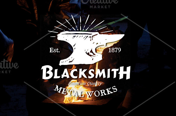 Blacksmith badge (EDITABLE TEXT) in Logo Templates - product preview 2