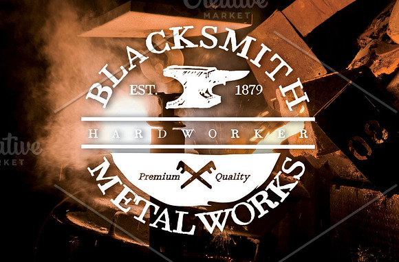 Blacksmith badge (EDITABLE TEXT) in Logo Templates - product preview 3