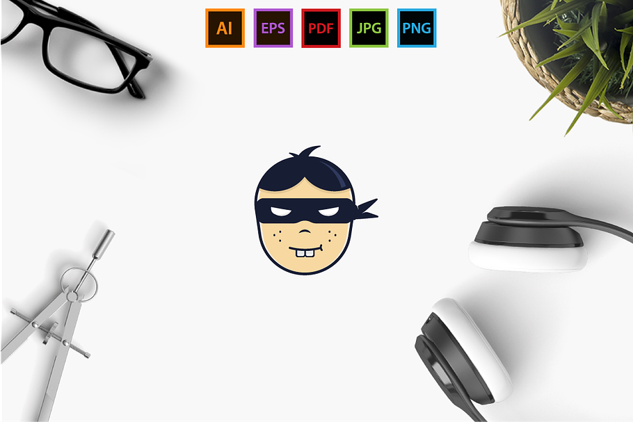 Nerd Ninja in Logo Templates - product preview 8
