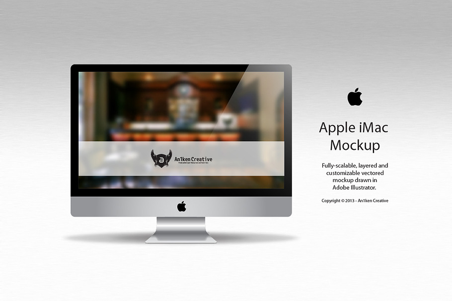 Apple iMac Vector Mockup in Mobile & Web Mockups - product preview 8