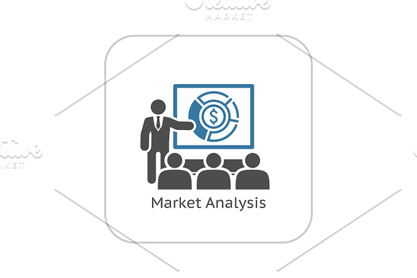 Market Analysis Icon. Business Concept. 