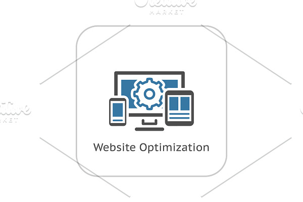 Website Optimization Icon. Flat Design.