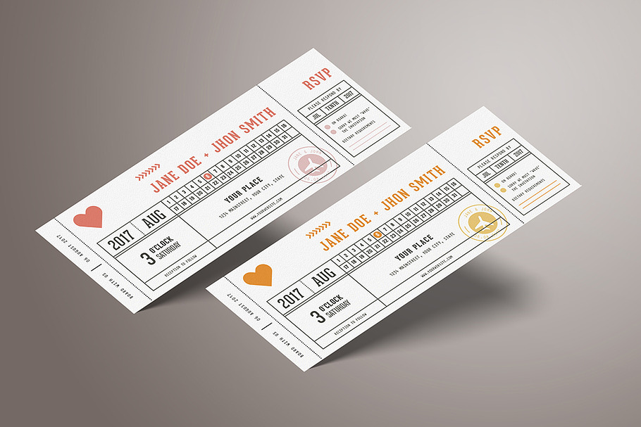 Wedding Invitation Ticket in Card Templates - product preview 8