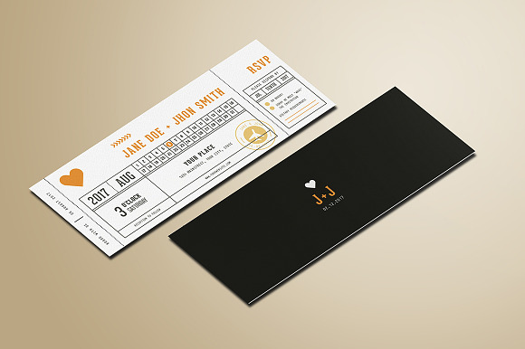 Wedding Invitation Ticket in Card Templates - product preview 1