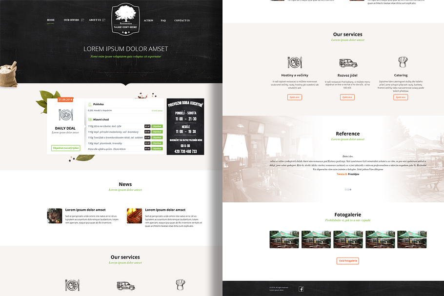 Restaurant PSD theme in Website Templates - product preview 8