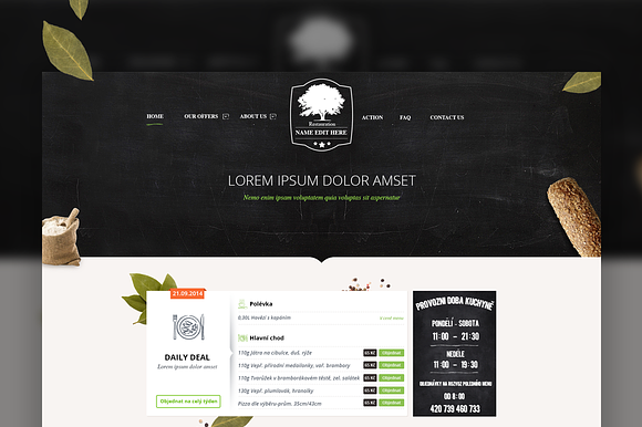 Restaurant PSD theme in Website Templates - product preview 4