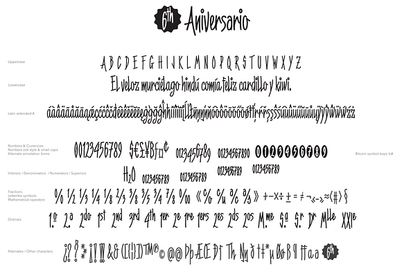 6th Aniversario a condensed font in Script Fonts - product preview 7