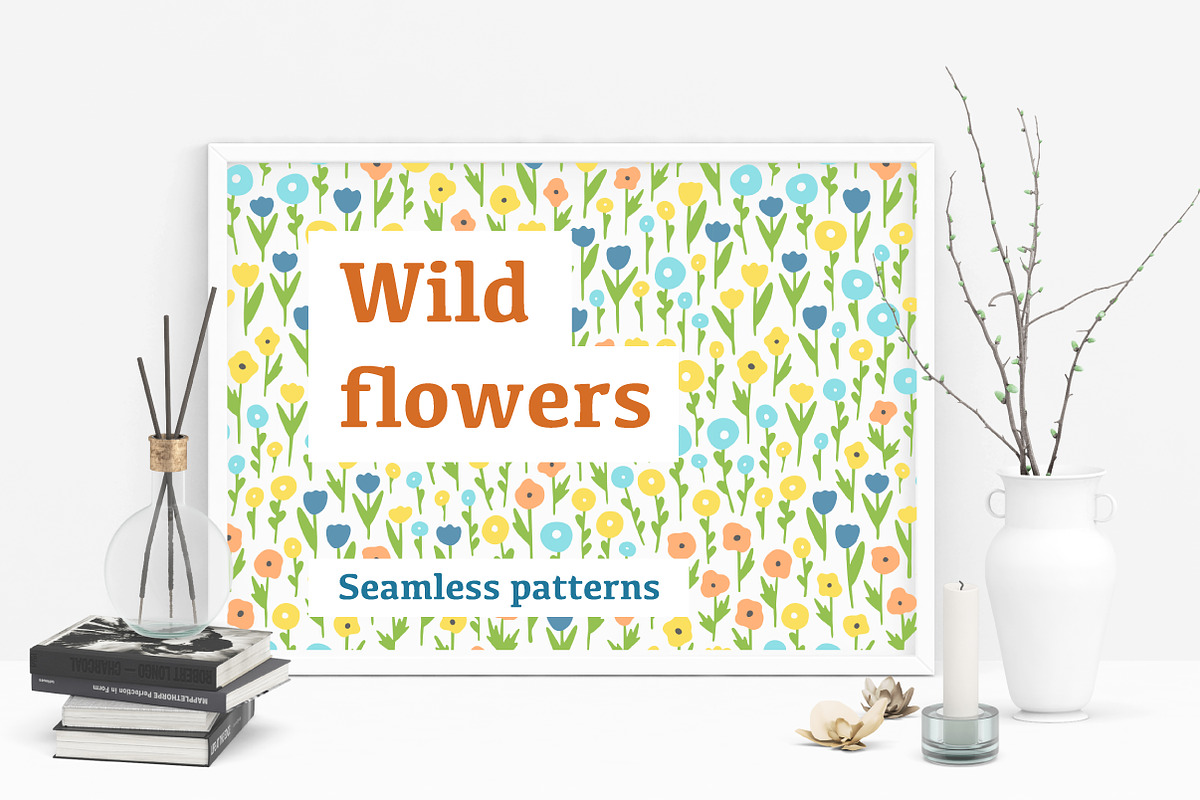 Wild flowers patterns in Patterns - product preview 8