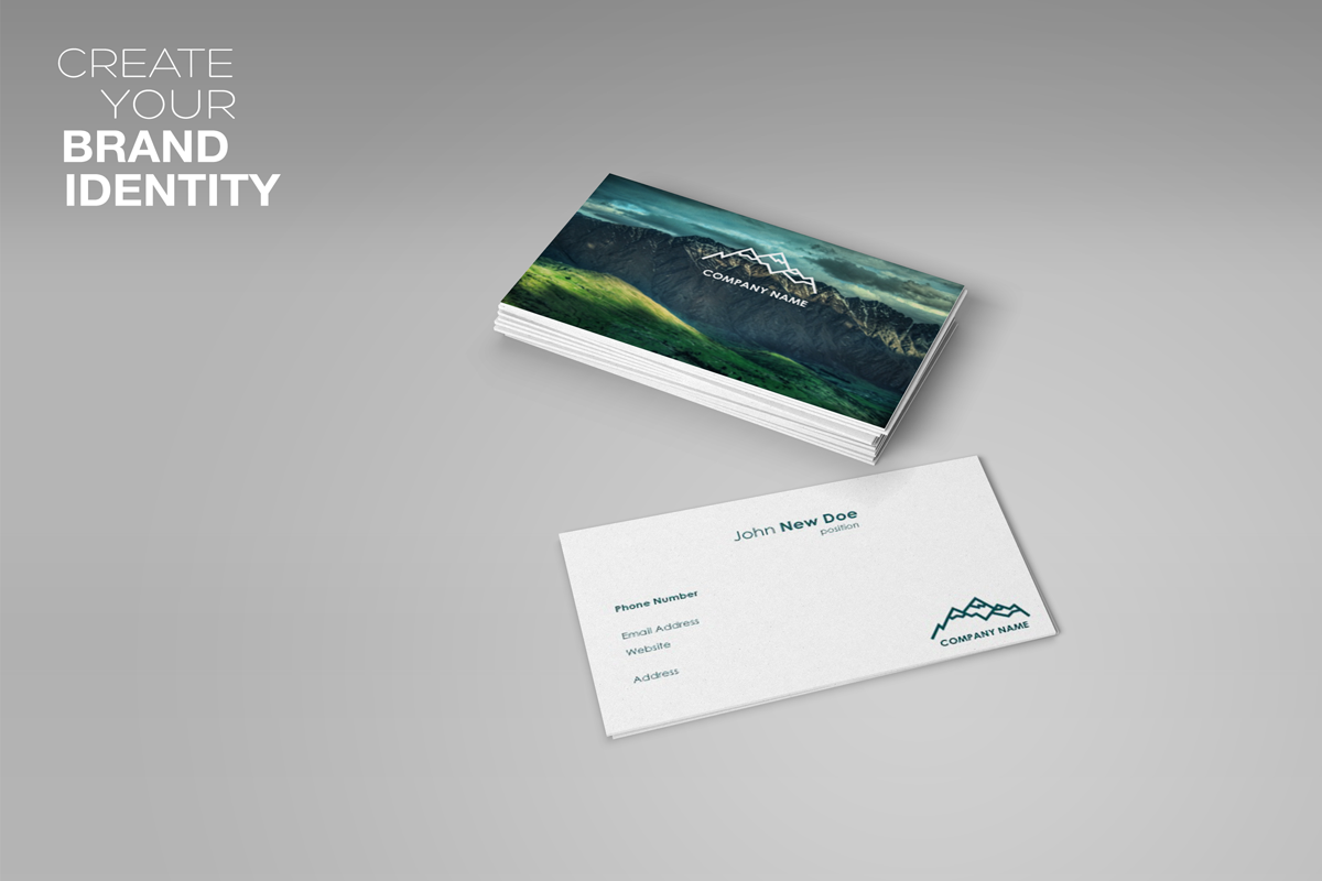 Mountain Business Card in Business Card Templates - product preview 8
