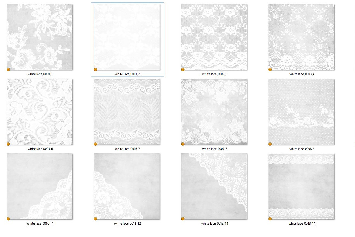 Vintage White Lace Digital Paper in Textures - product preview 8