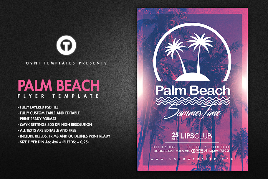 TROPICAL SUMMER Flyer Template in Flyer Templates - product preview 8