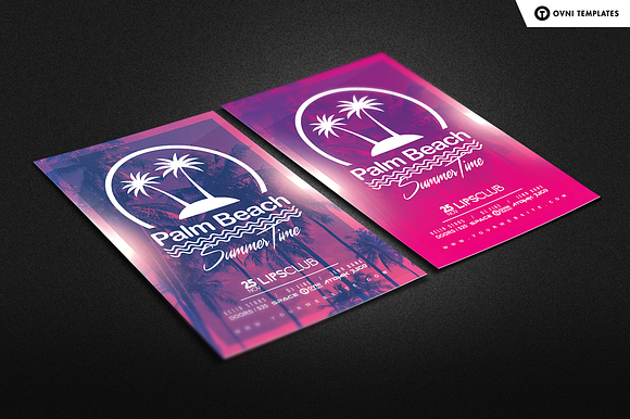 TROPICAL SUMMER Flyer Template in Flyer Templates - product preview 1