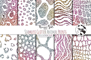 Seamless Glitter Animal Prints pr