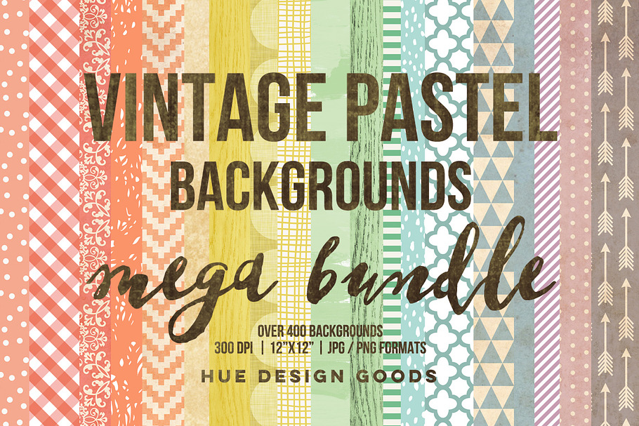 Vintage Pastel Backgrounds Bundle in Patterns - product preview 8