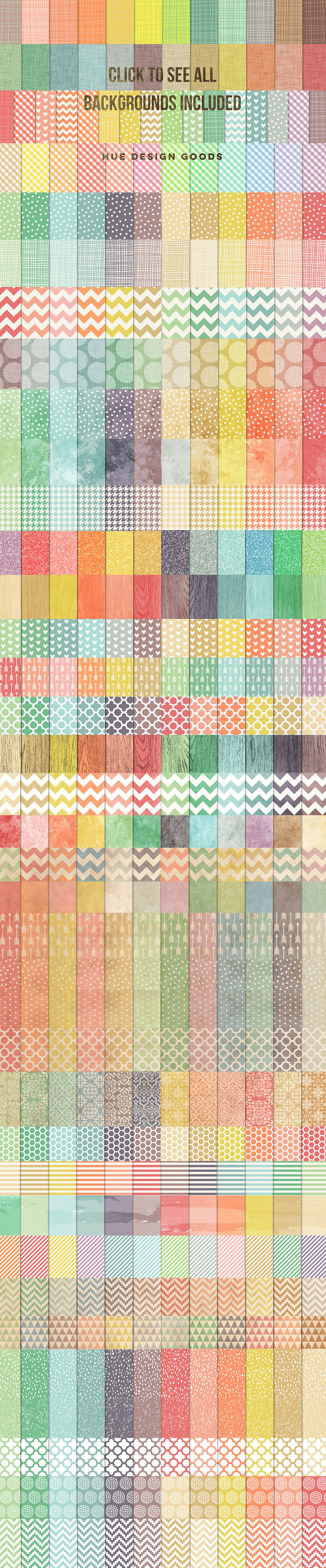 Vintage Pastel Backgrounds Bundle in Patterns - product preview 1