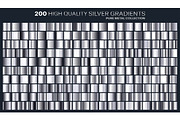Silver gradient,pattern,template.Set of colors for design,collection of high quality gradients.Metallic texture,shiny background.Pure metal.Suitable for text ,mockup,banner, ribbon or ornament.