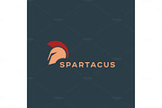 Spartak Roman helmet logos icon flat