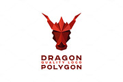 Head Polygon dragon origami vector