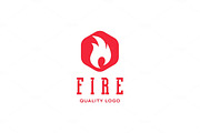 Logo sign flame fire quality flat style icon vector art