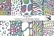 Seamless Glitter Animal Prints br