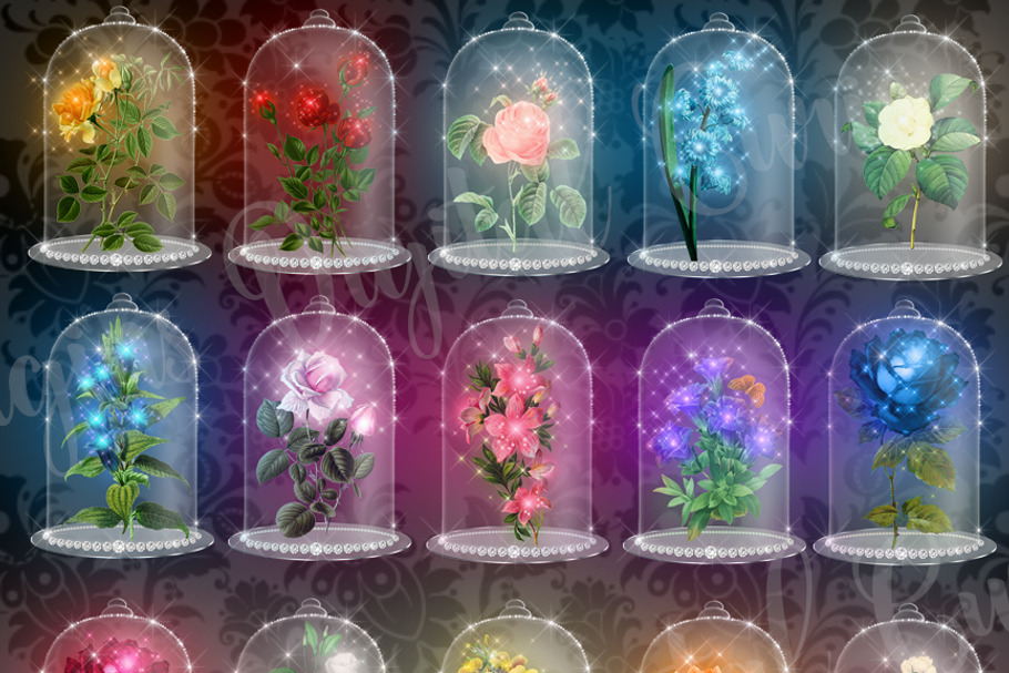 Enchanted Flowers Clipart