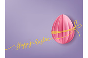 Background with paper egg