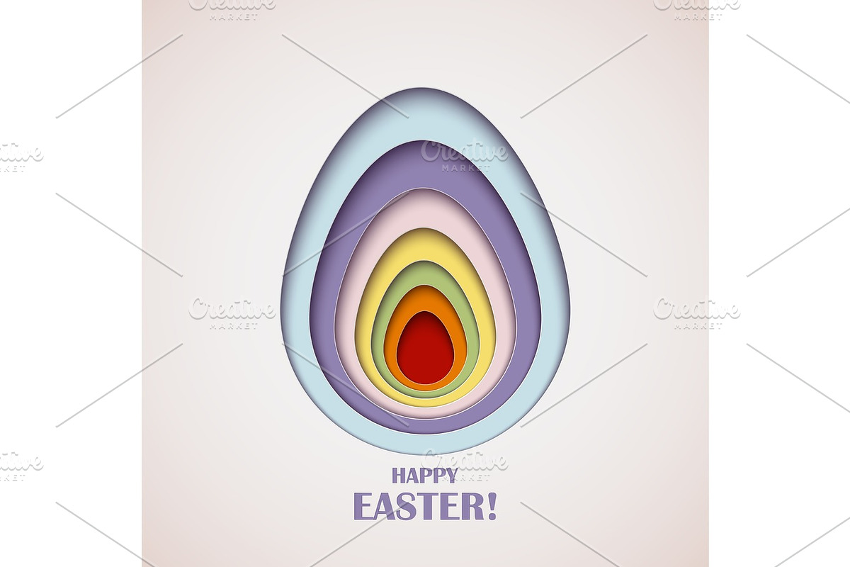 Easter Egg with Strips Pattern Texture in Illustrations - product preview 8