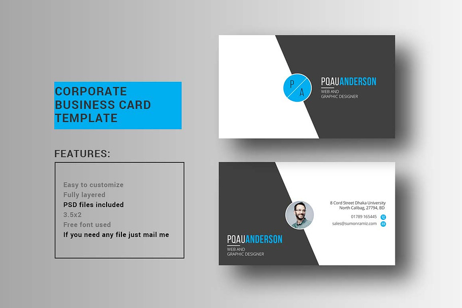 Bektigoto Business Card in Business Card Templates - product preview 8