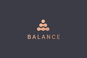 Abstract balance vector logo design template. Spa harmony minimal logotype.